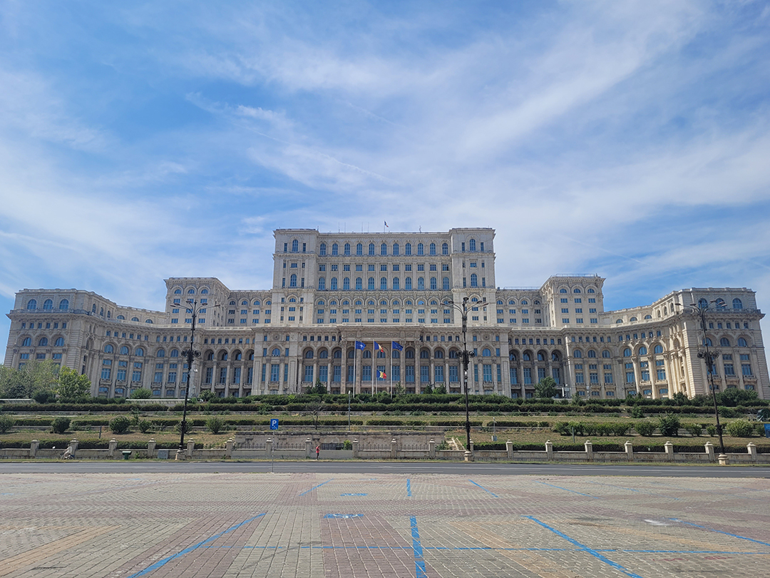 Palace of Parliament in Bucharest, one of the most recognisable monumental buildings in the Romanian capital.