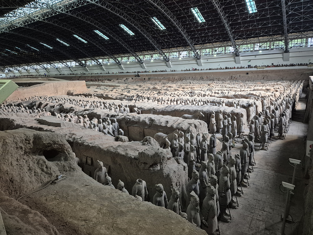 Terracotta Army of China's first emperor Qin Shi Huang at the museum near Xian.